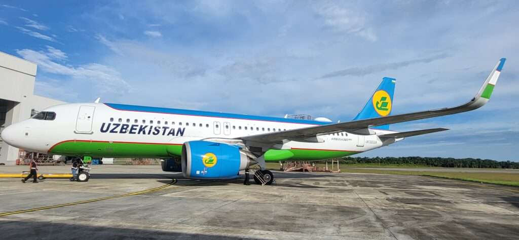 CALC Delivers A320neo to Tashkent's Uzbekistan Airways