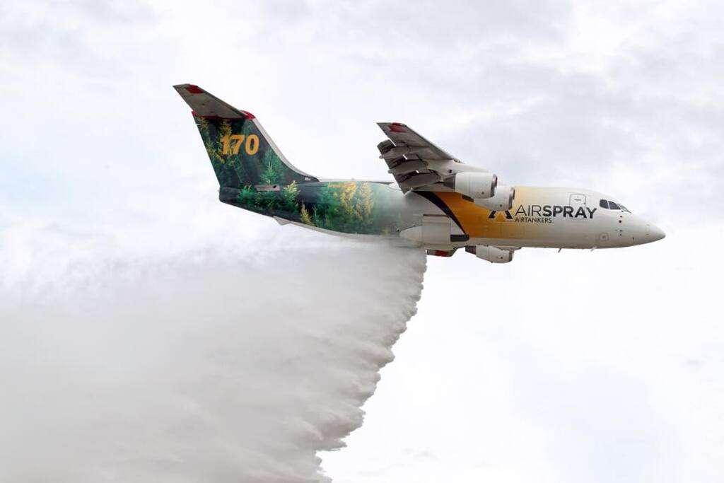 An Air Spray aerial tanker in Alberta.