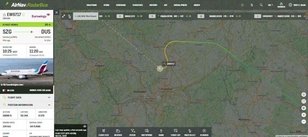 Eurowings Flight Salzburg-Dusseldorf Declares Emergency