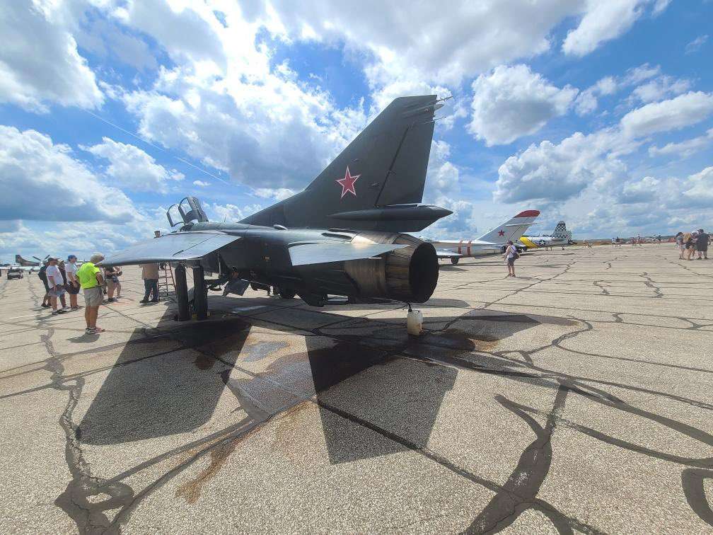 A MiG23 on display at the Thunder Over Michigan airshow
