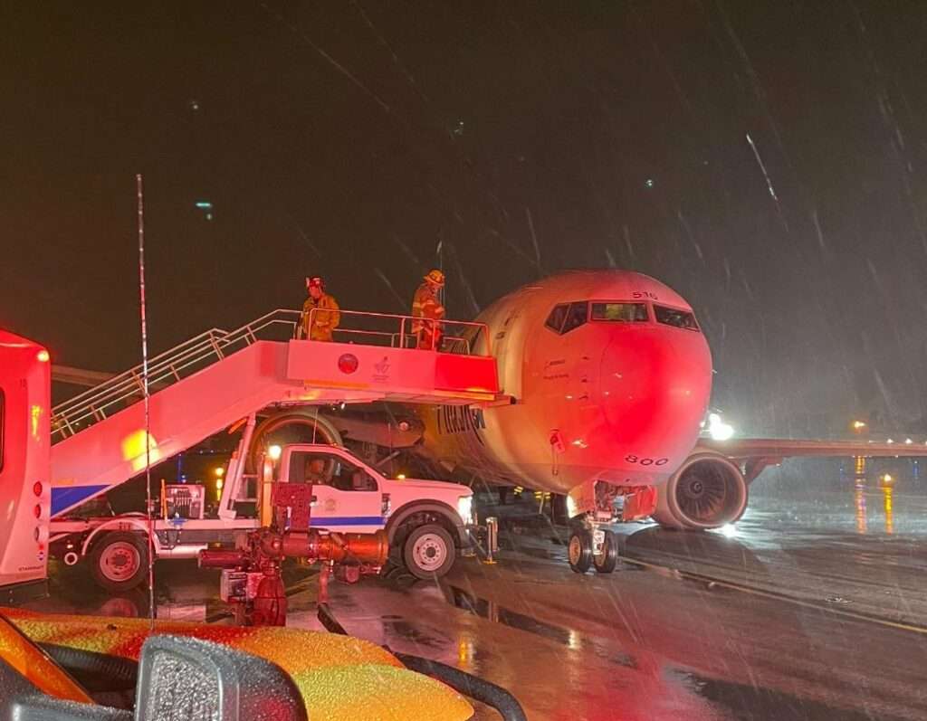 Alaska Airlines Flight Suffers Damage in Santa Ana
