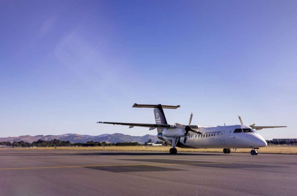 Air New Zealand ATR Turboprop on the ground