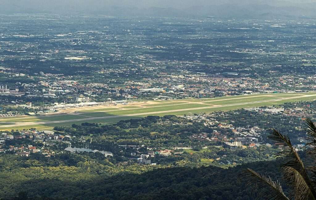 Aerial view of Chiang Mai International Airport