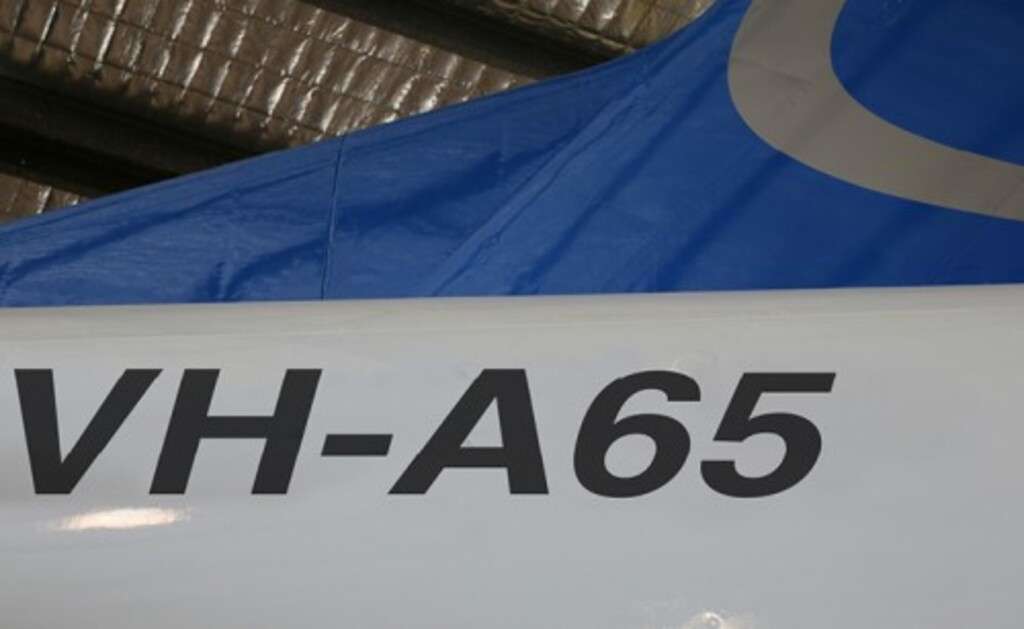 A new Australian aircraft alphanumeric registration mark.