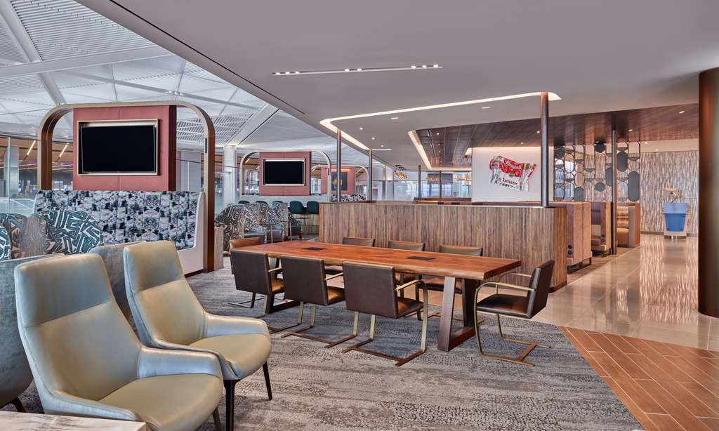 Render of new Delta Air Lines Delta Sky lounge at Newark Airport.