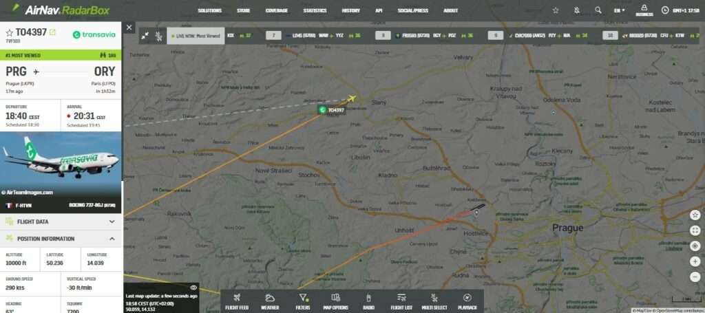 Transavia Flight From Prague to Paris Declares Emergency