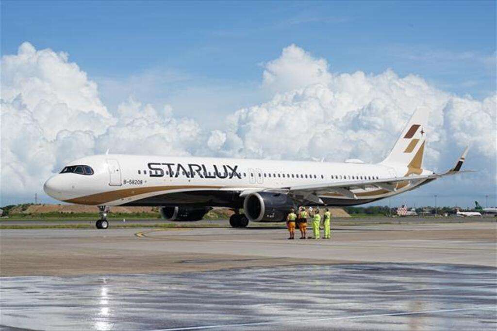 A STARLUX Airlines aircraft arrives in Kumamoto, Japan.