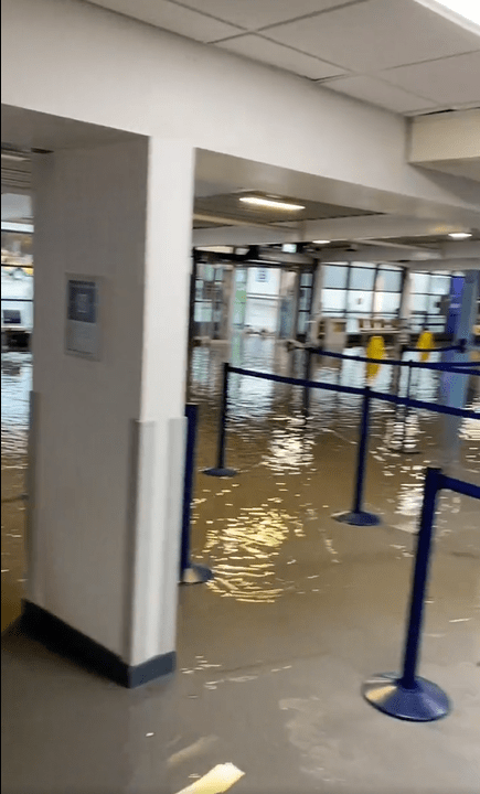 Exeter Airport Closed Amid Terminal Flooding & Weather