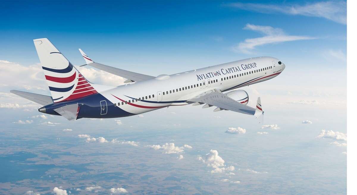 Render of a Boeing 737 MAX in Aviation Capital Group livery.