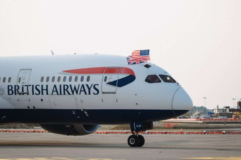 A British Airways jet on the taxiway