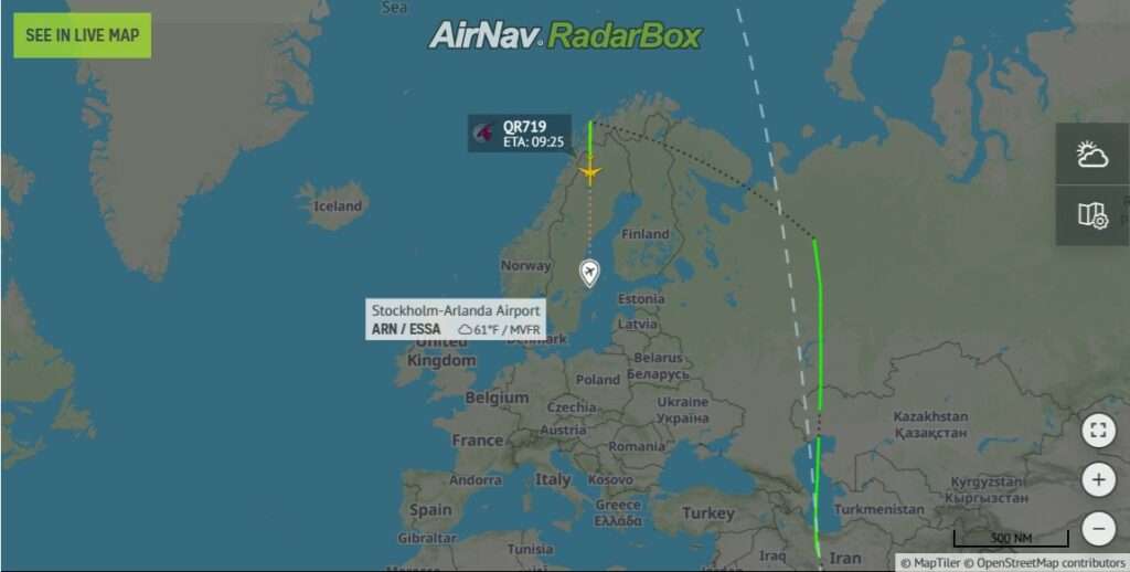Seattle-bound Qatar Airways 777 diverts to Oslo