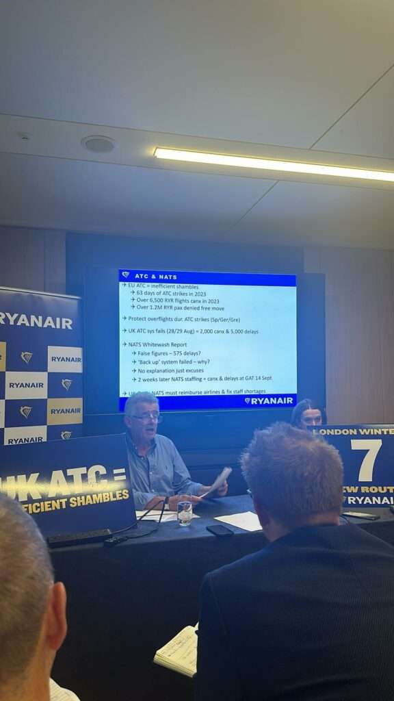 Ryanair Expands London Routes for Winter, Attacks NATS