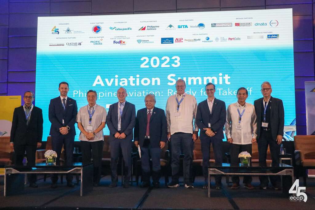 Aviation delegates at an aviation conference in the Philippines.