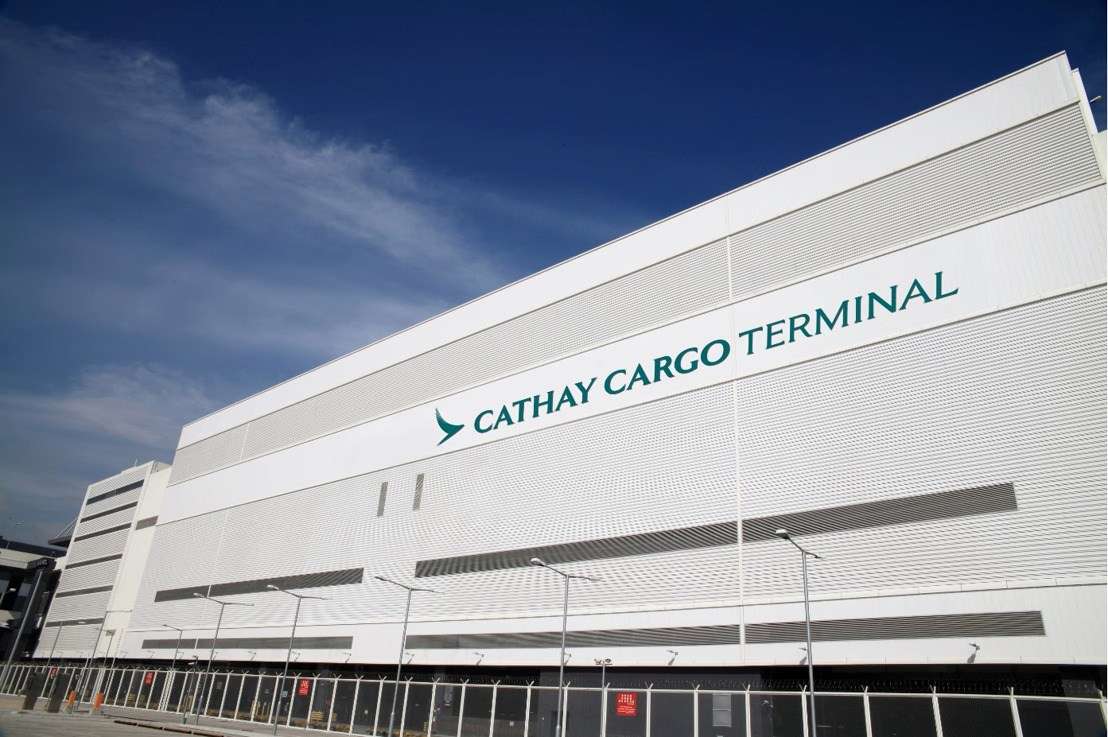 Exterior of Cathay Cargo Terminal building.