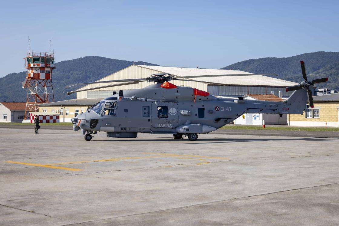 Italian Navy SH90 helicopter.