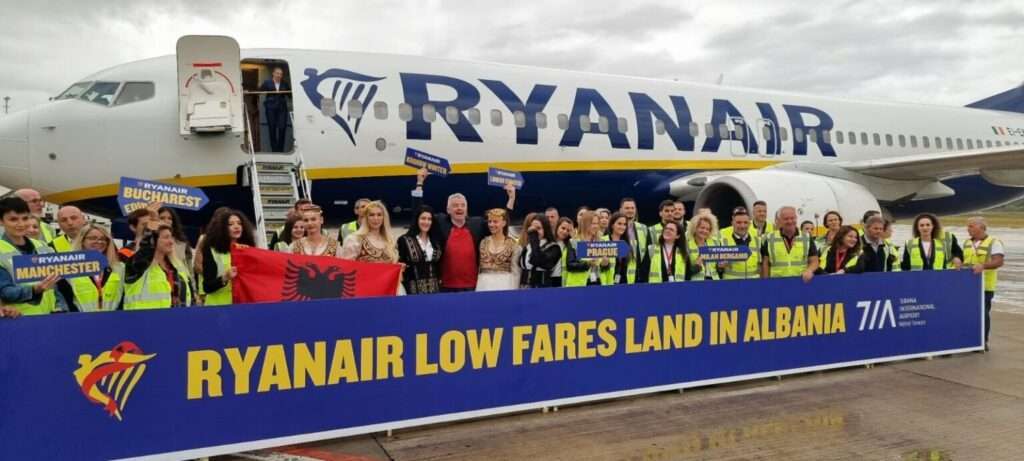 Ryanair Announces Record Bookings Ahead of Tirana Launch