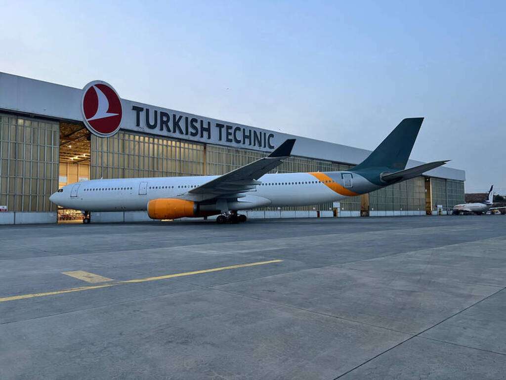 An Airbus A330P2F freighter conversion in Istanbul.