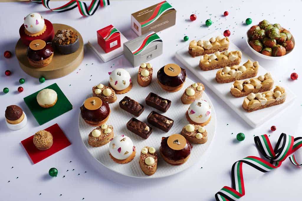 An array of sweets on Emirates UAE National Day flights.