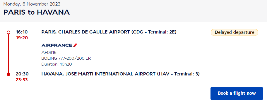 Air France 777 Paris-Havana Declares Emergency