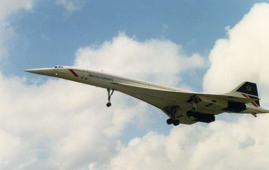 Concorde G-BOAF in flight.
