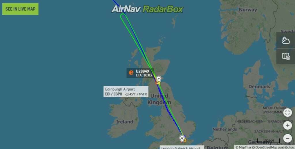 EasyJet flight London-Iceland diverts to Edinburgh