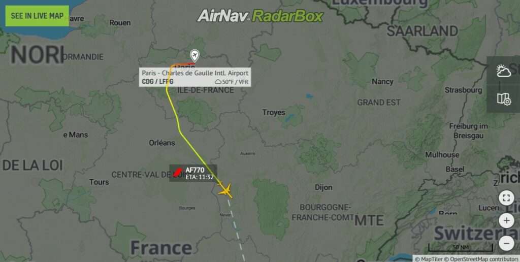 Air France flight Paris-Brazzaville declares emergency