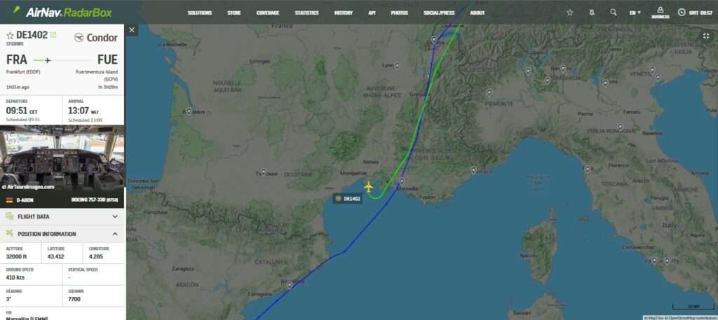 Condor Flight Frankfurt-Fuerteventura Declares Emergency