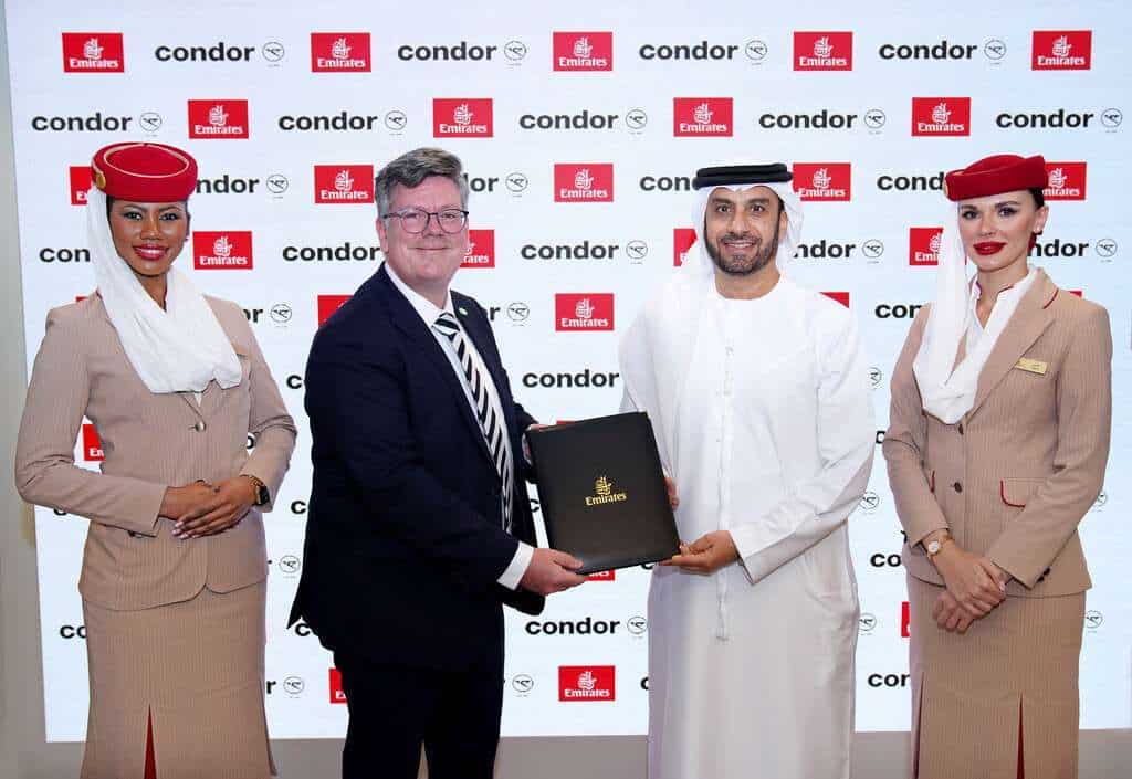 Emirates and Condor staff with interline agreement.