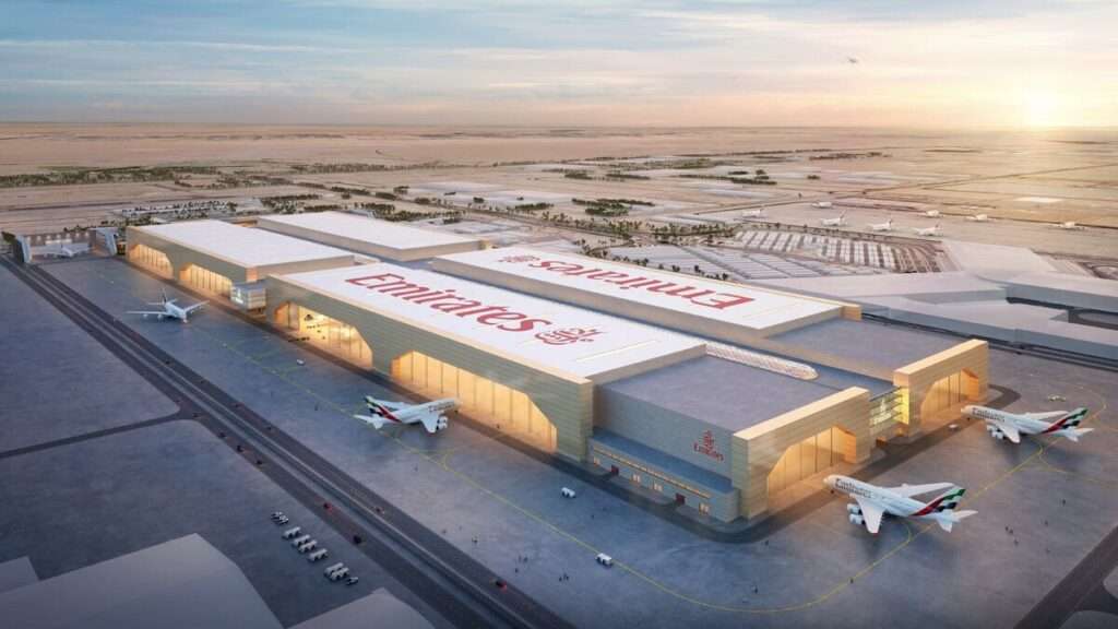 Render of new Emirates engineering facility in Dubai