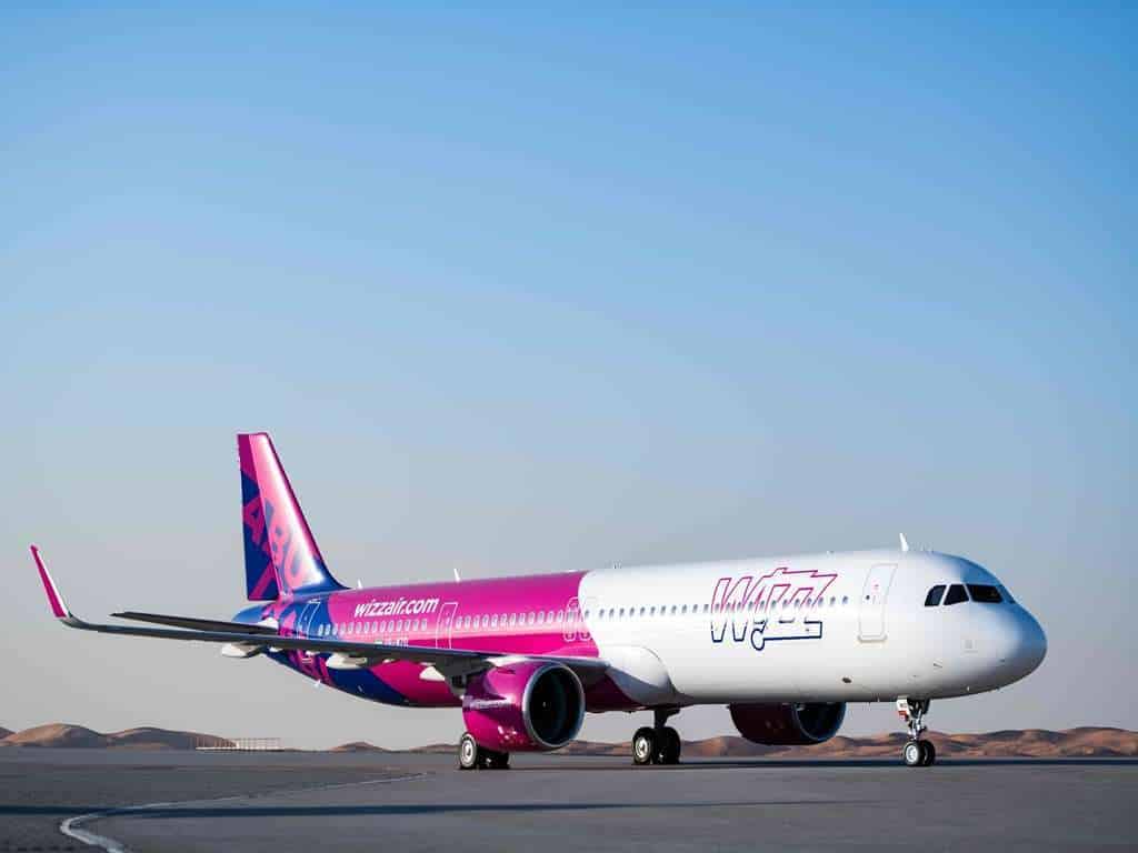 A Wizz Air Abu Dhabi Airbus on the tarmac