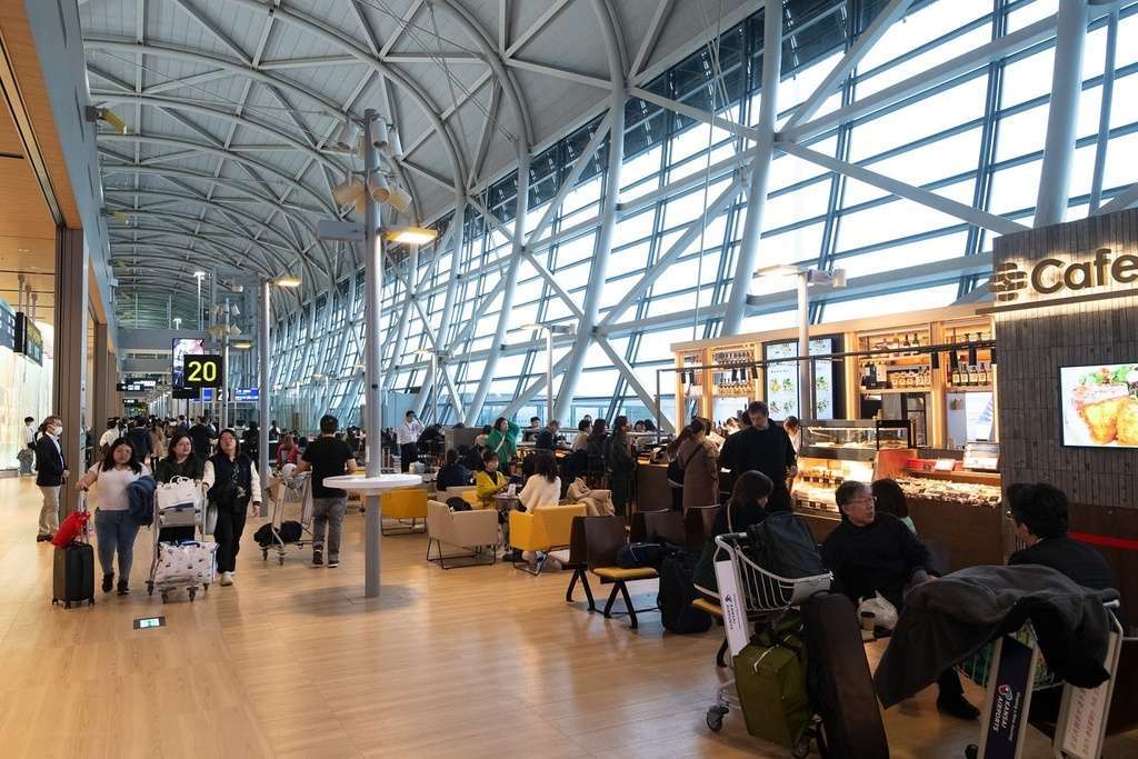 Interior of new Kansai International Airport terminal.