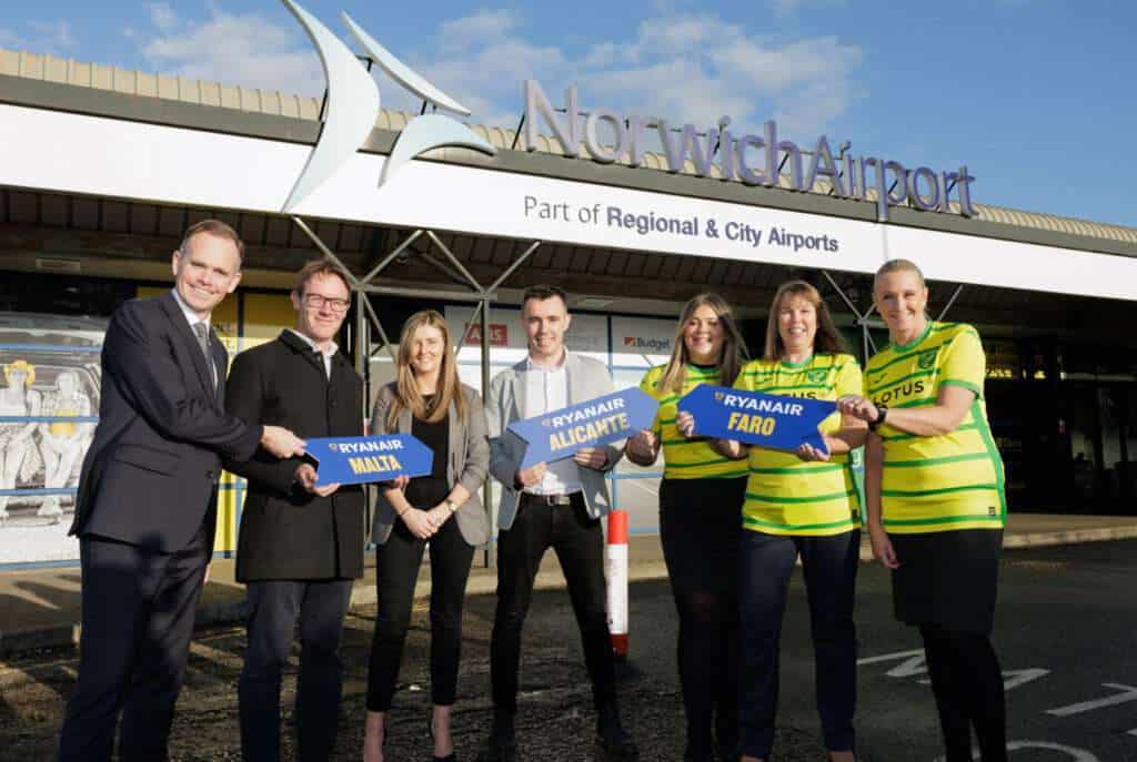 Norwich Airport To Get 12 Flights Per Week Thanks to Ryanair