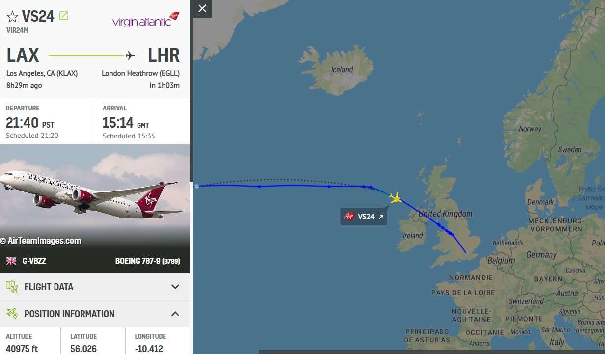 Virgin Atlantic flight Los Angeles-London declares emergency