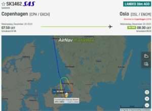 SAS flight Copenhagen-Oslo declares emergency