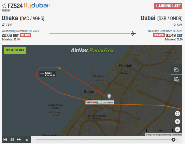 Flydubai Flight to Dubai Declares Emergency on Approach