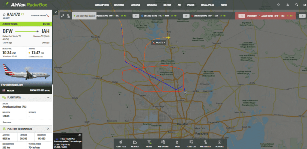 American Flight from Dallas Declares Emergency in Houston