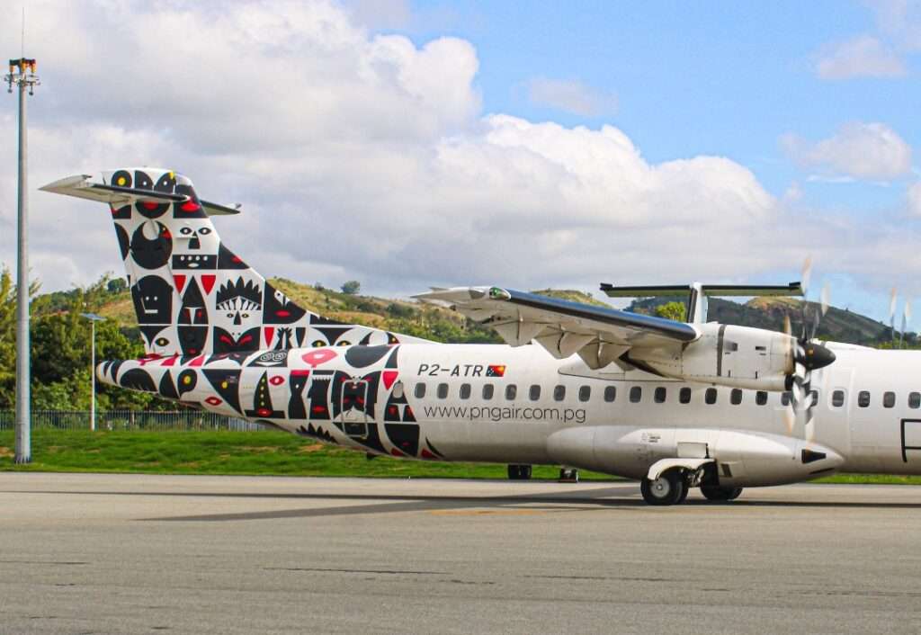 A PNG Air aircraft on the tarmac.