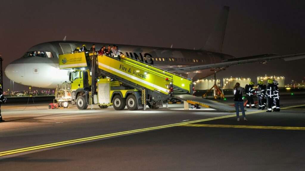 An emergency exercise at Hamad International Airport Doha.