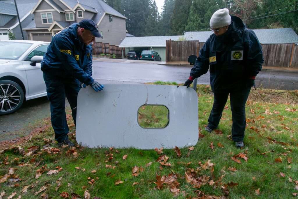 NTSB Recovers Missing Door Plug from Alaska Airlines 1282