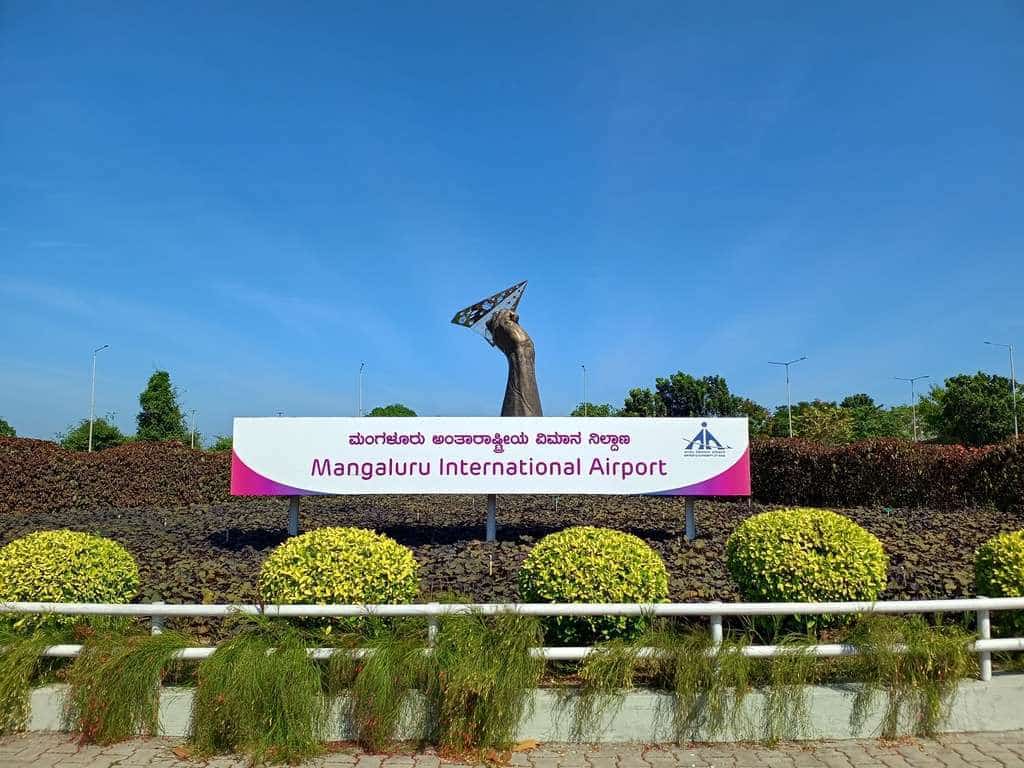 Airport signage for Mangaluru International Airport