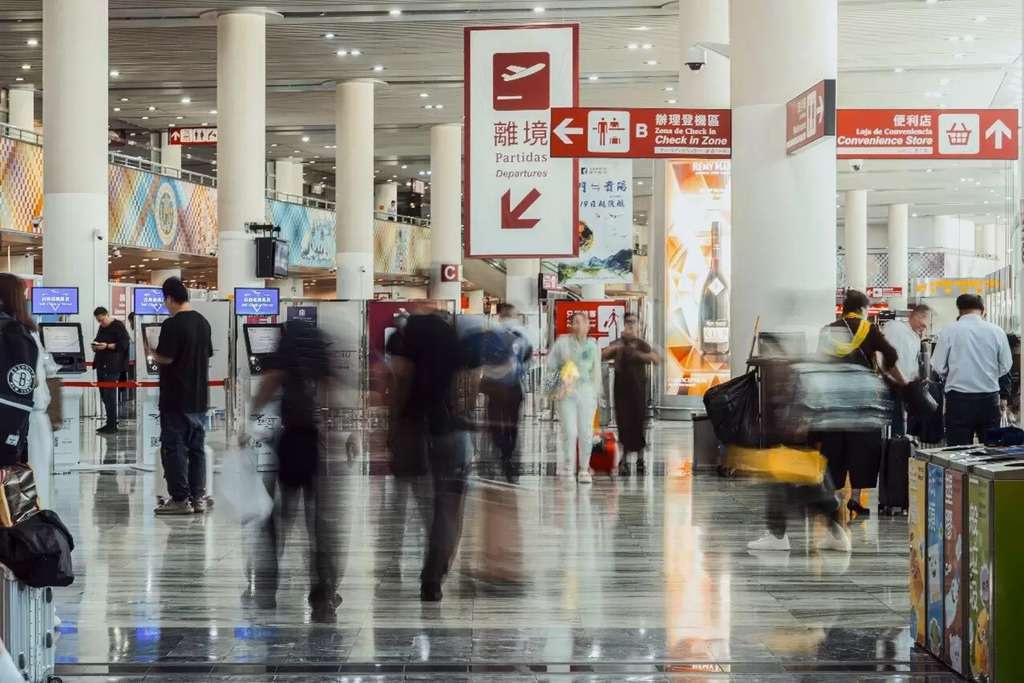 Passengers at Macau International Airport