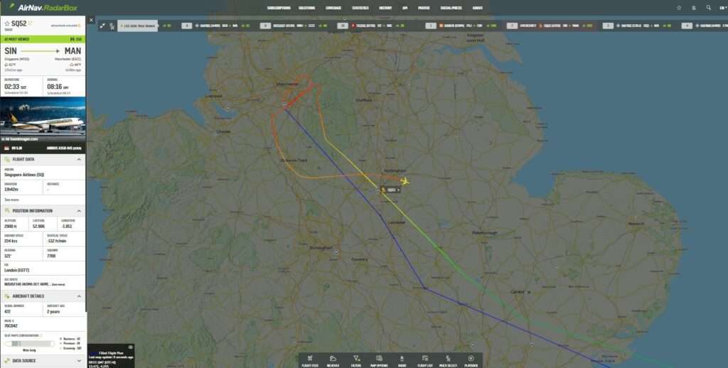 Singapore Airlines A350 To Manchester Declares Emergency
