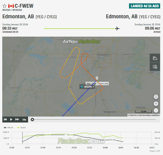 WestJet Flight Edmonton-Calgary Suffers Engine Failure