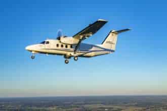 A Cessna SkyCourier in flight.