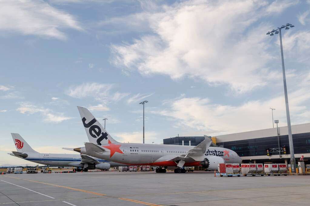 Aircraft parked at Melbourne Airport