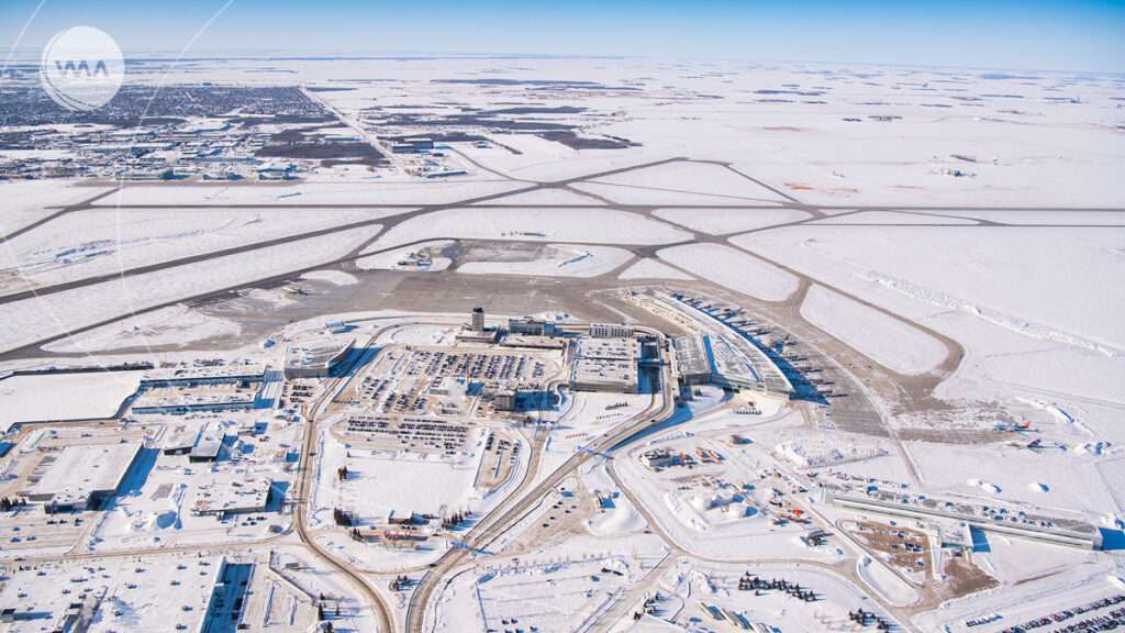 Aerial view of Winnipeg Richardson Airport