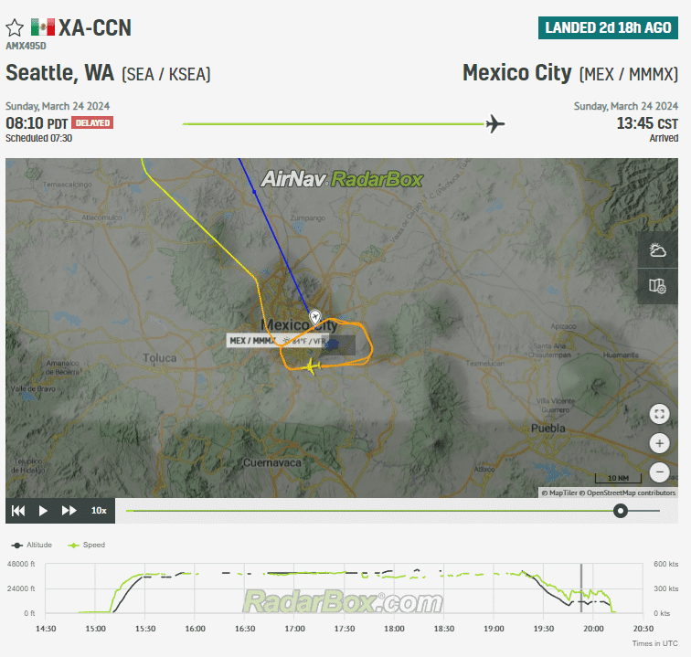 Aeromexico Boeing 737 MAX Suffers Wing Tip Strike in Mexico City