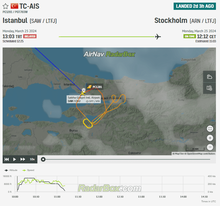 Pegasus Boeing 737-800 Suffers Lightning Strike in Istanbul