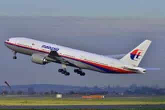 Malaysia Airlines Boeing 777-200ER 9M-MRO takes off.