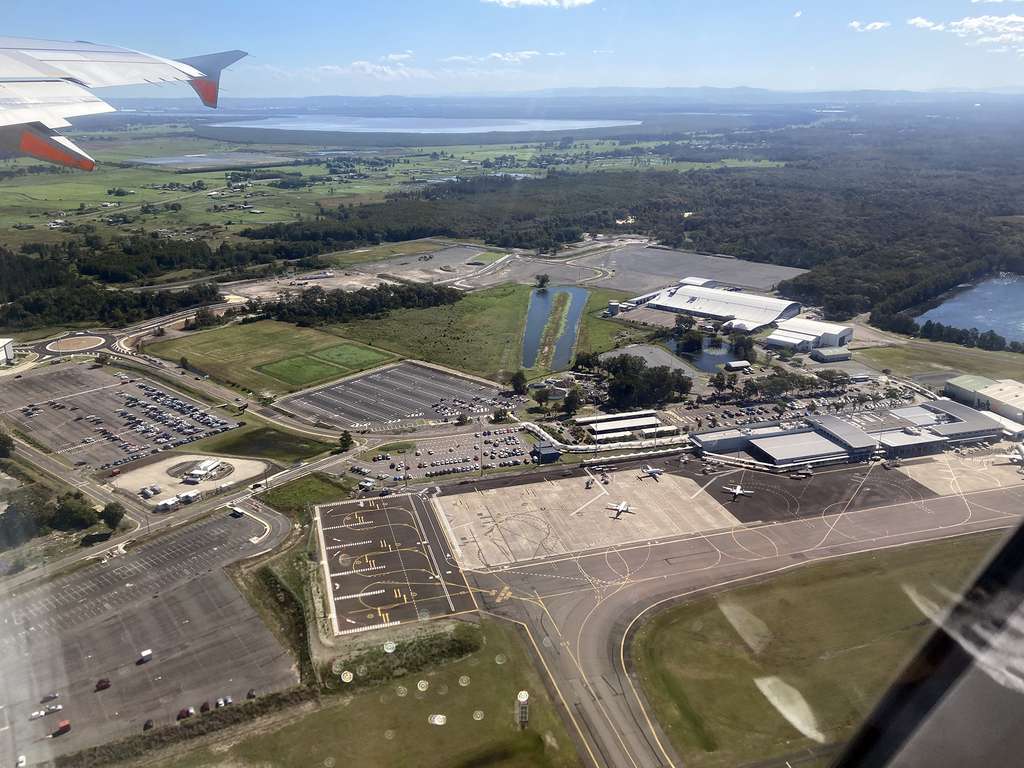 Aerial view of Newcastle Airport